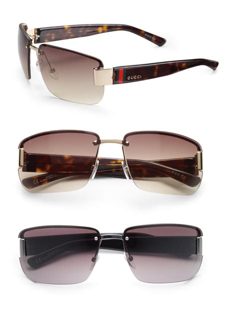 gucci rimless mens sunglasses